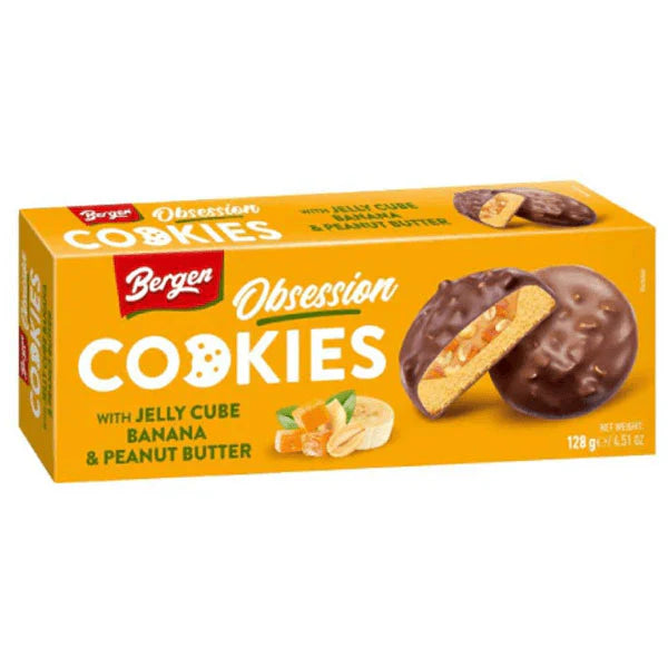 Bergen Obsession Jelly Cube Banana Peanut Butter Cokies 128gm