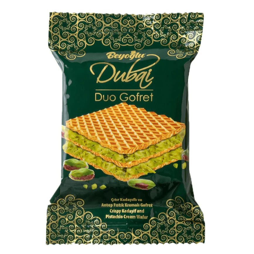 Beyoglu Dubai Wafer Pistachio and Kadayif Cream Filled 36g