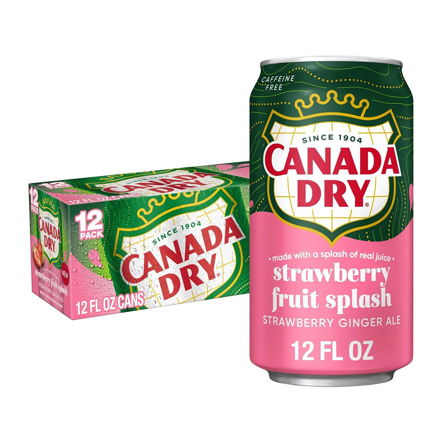 Canada Dry Strawberry Splash 355ml 12Pk Can