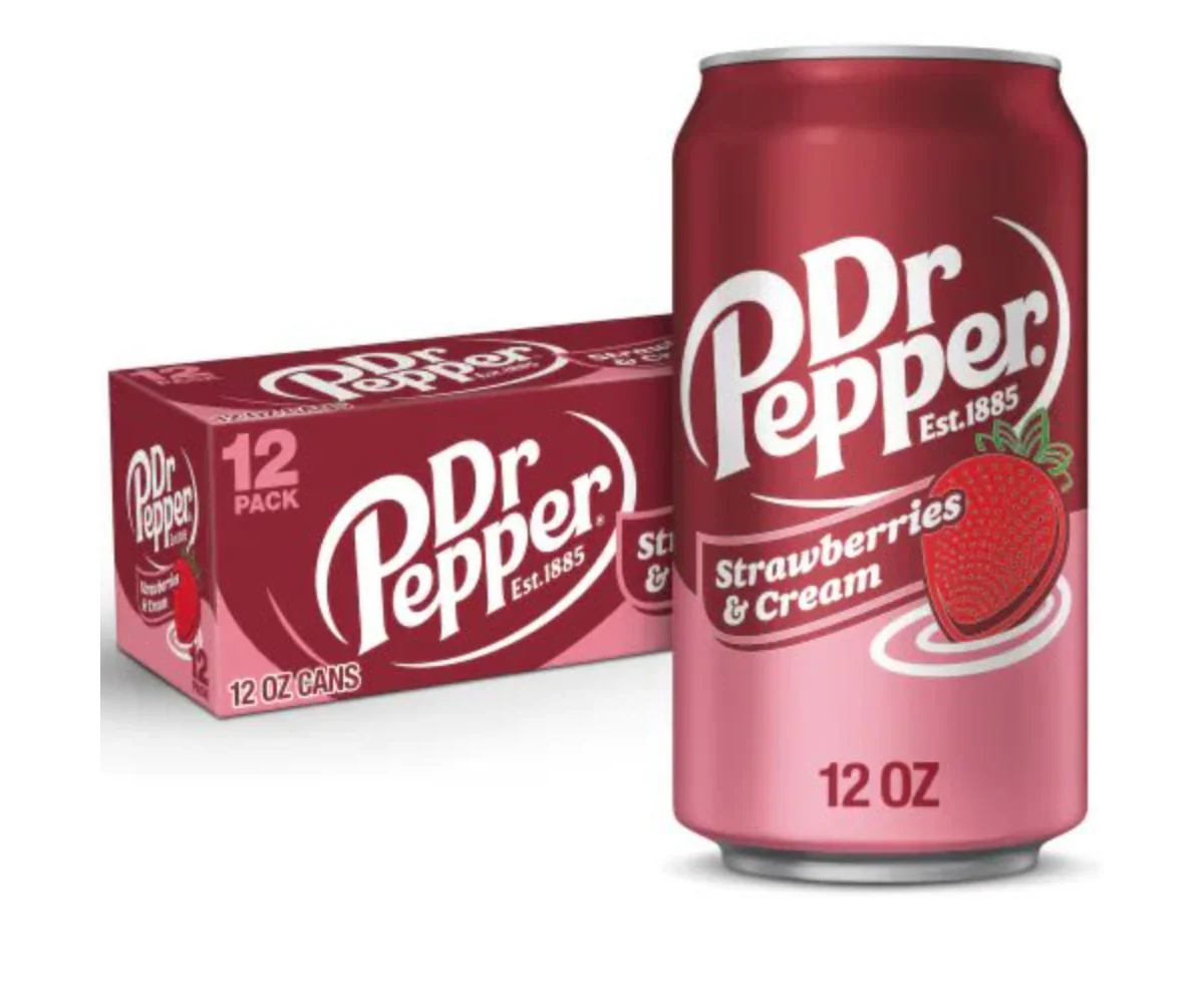 Dr Pepper Strawberries Cream 355ml 12Pk