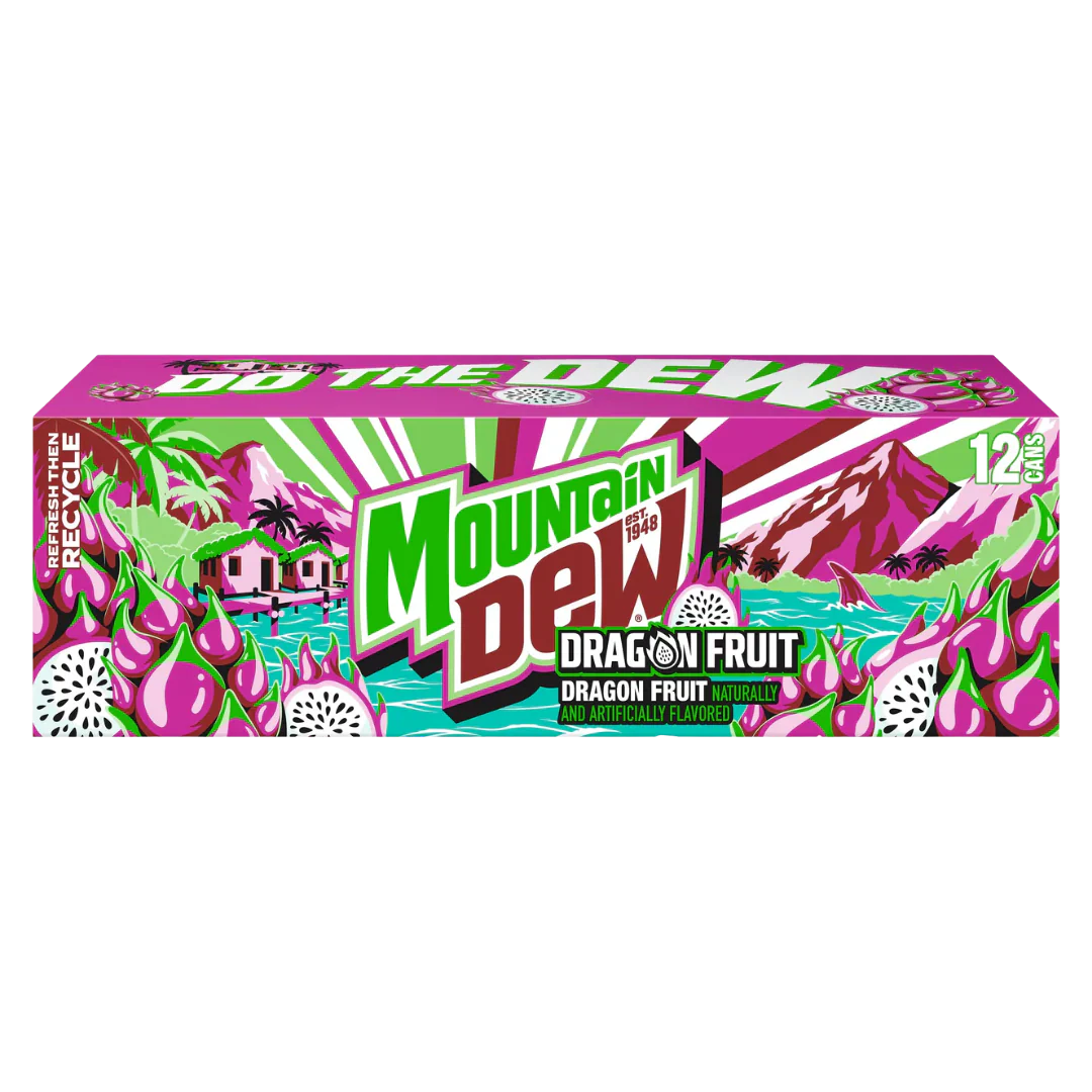 Mountain Dew Dragonfruit 355ml 12Pk Can