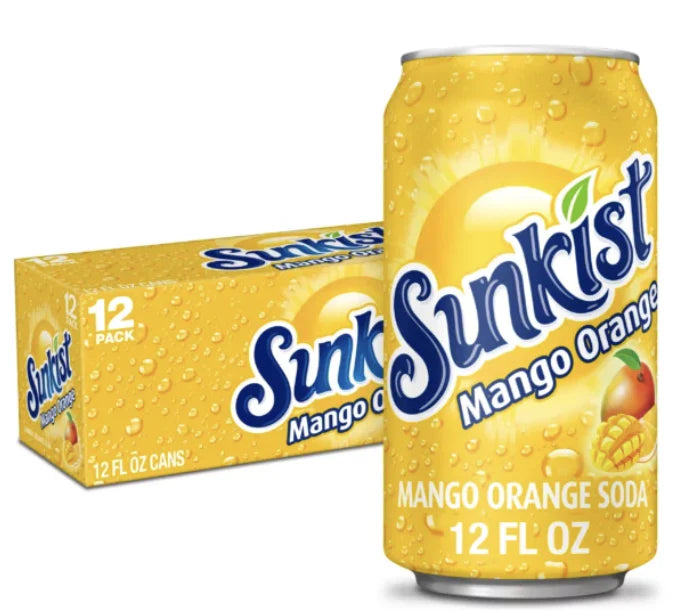 Sunkist Mango Orange 355ml Can 12Pk
