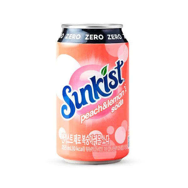 Sunkist Zero Peach Lemon Soda 6PK 355ml