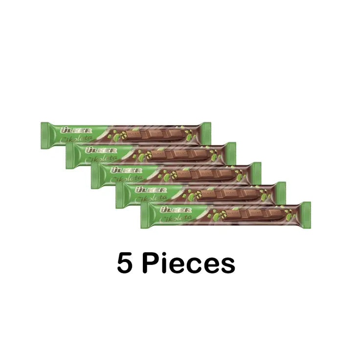 Ulker Milk Chocolate Whole Pistachios 14gm X 5 Pack