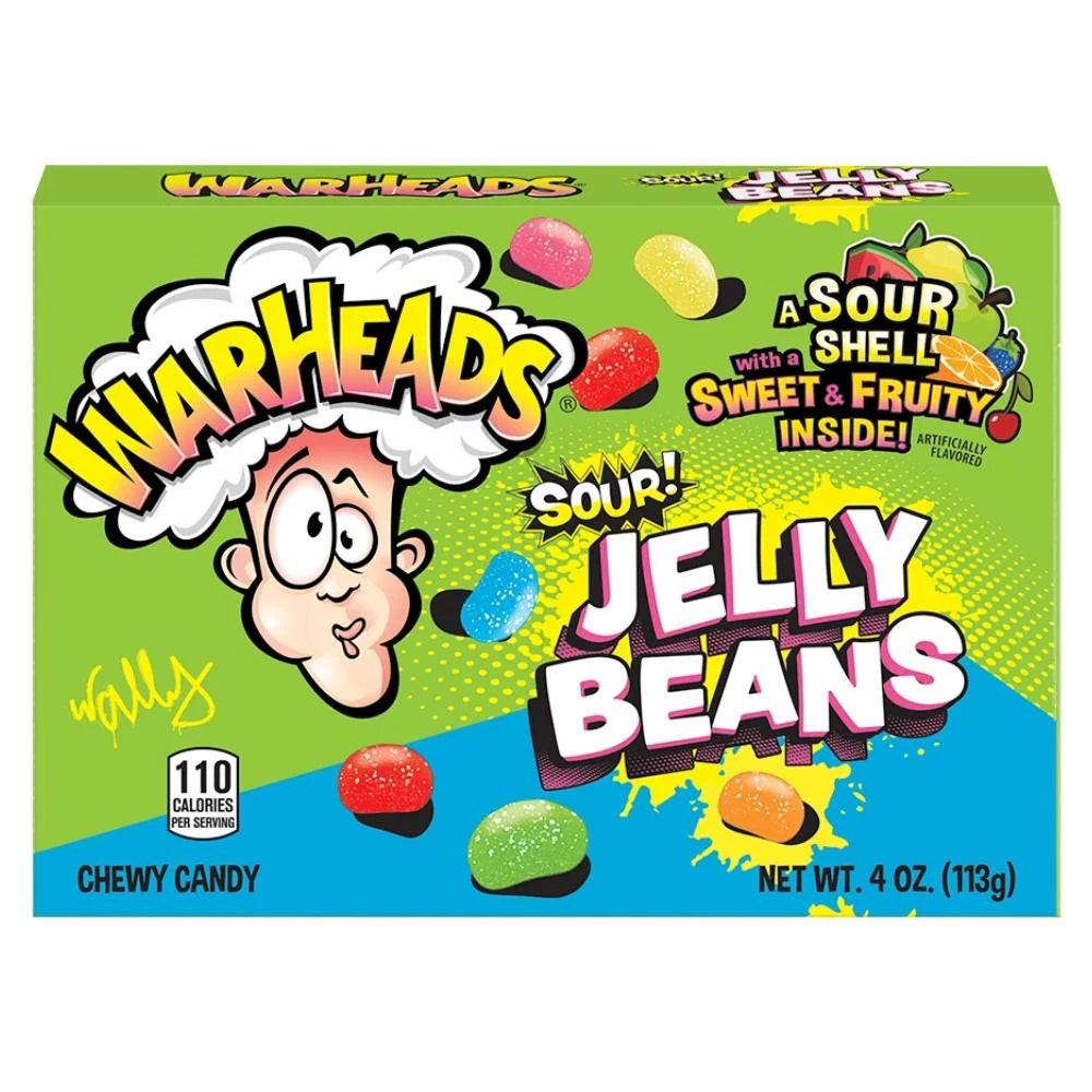 Warheads Sour Theatre Box Jelly Beans 113gm